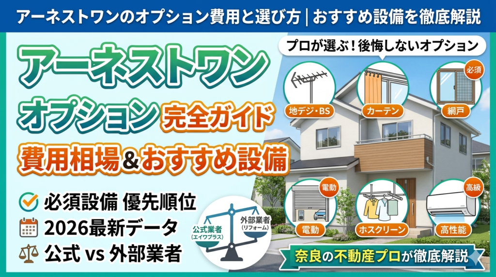 アーネストワンのオプション費用と選び方|おすすめ設備を徹底解説 - 関西のお家探しなら、アーキ・センスへ