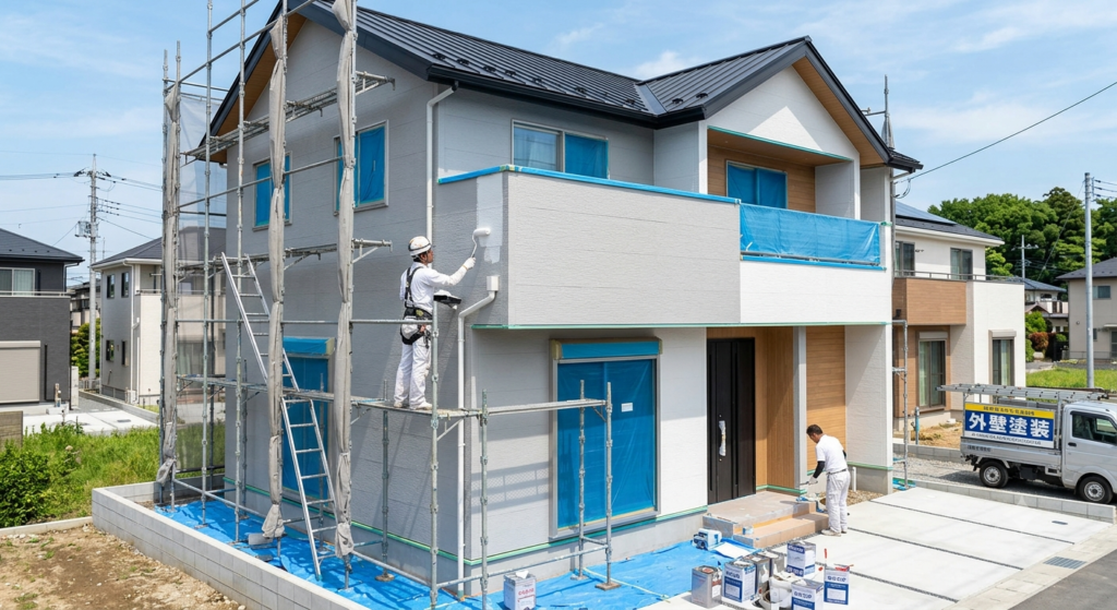 新築建売住宅の外壁塗装